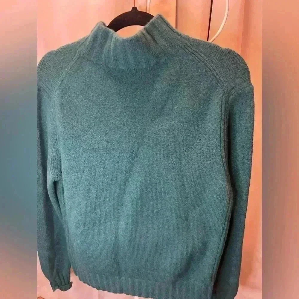 J Crew Wool Alpaca Blend Sweater Green Size Large - Picture 4 of 5